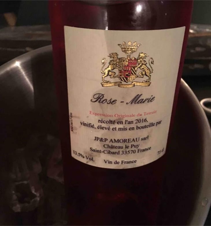 Rose-Marie - Château le Puy - Jean-Pierre & Pascal Amoreau 