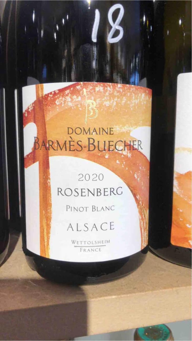 Rosenberg Pinot Blanc - Domaine Barmès-Buecher - Geneviève, Maxime & Sophie Barmès 