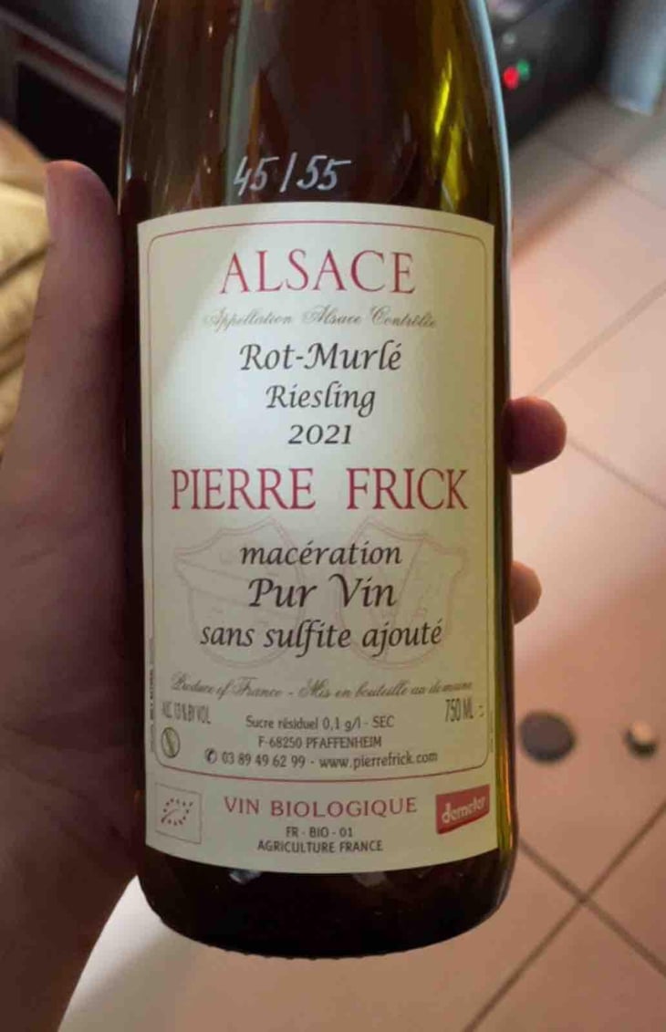 Rot Murlé Riesling Macération - Domaine Pierre Frick - Jean-Pierre, Chantal et Thomas Frick 