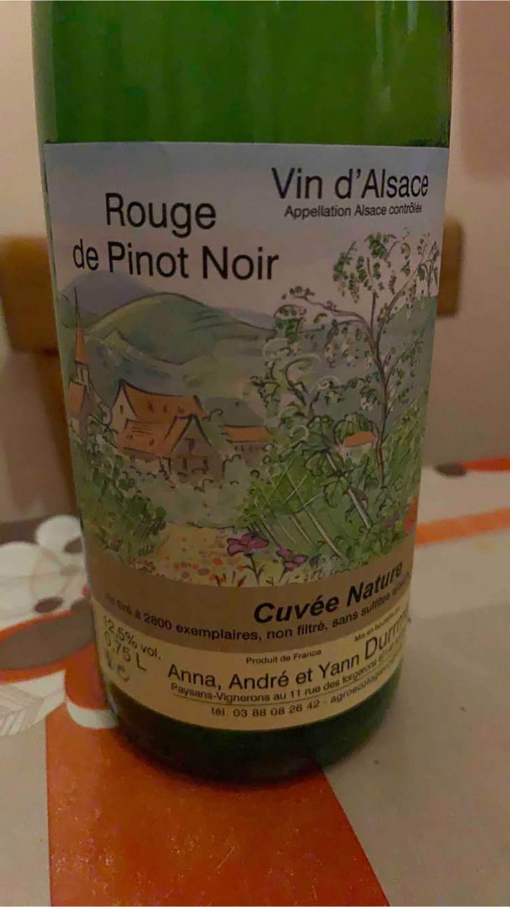 Rouge de Pinot Noir - Anna, André & Yann Durrmann - Anna, André & Yann Durrmann 