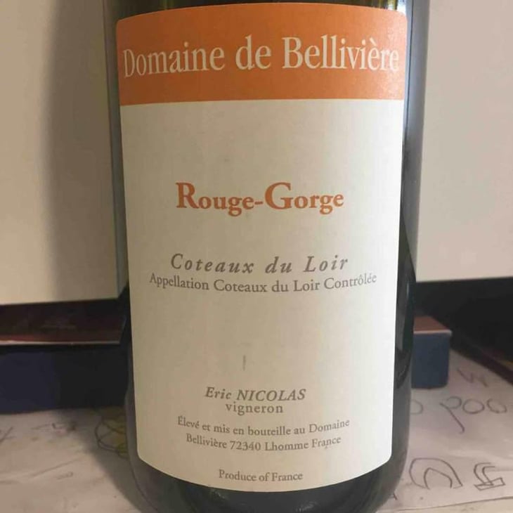 Rouge-Gorge - Domaine de Bellivière - Clement et Laure Anne Nicolas 