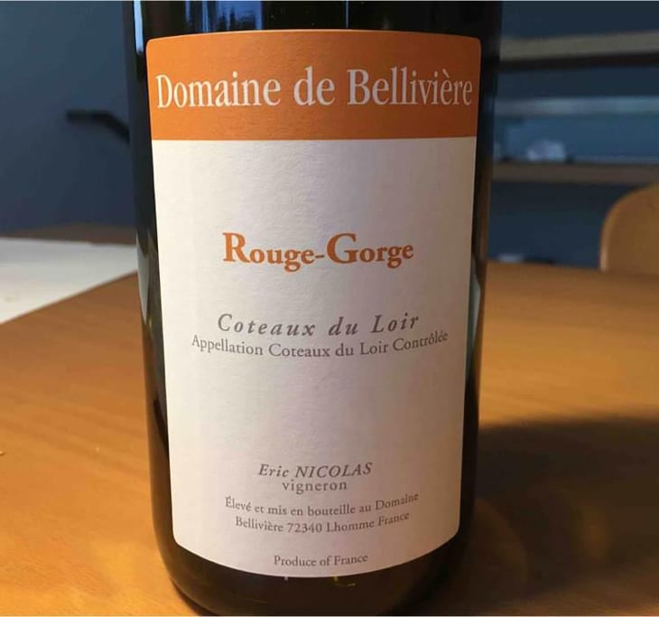 Rouge-Gorge - Domaine de Bellivière - Clement et Laure Anne Nicolas 