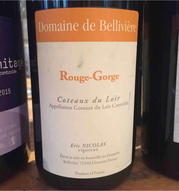 Rouge-Gorge - Domaine de Bellivière - Clement et Laure Anne Nicolas 