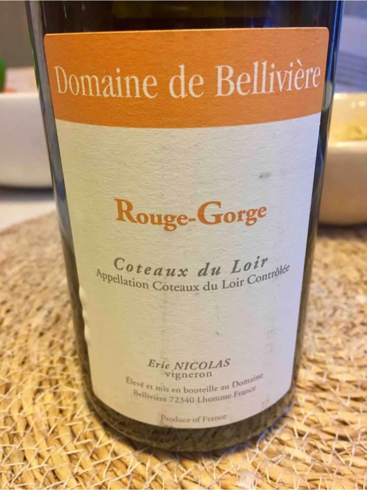 Rouge-Gorge - Domaine de Bellivière - Clement et Laure Anne Nicolas 