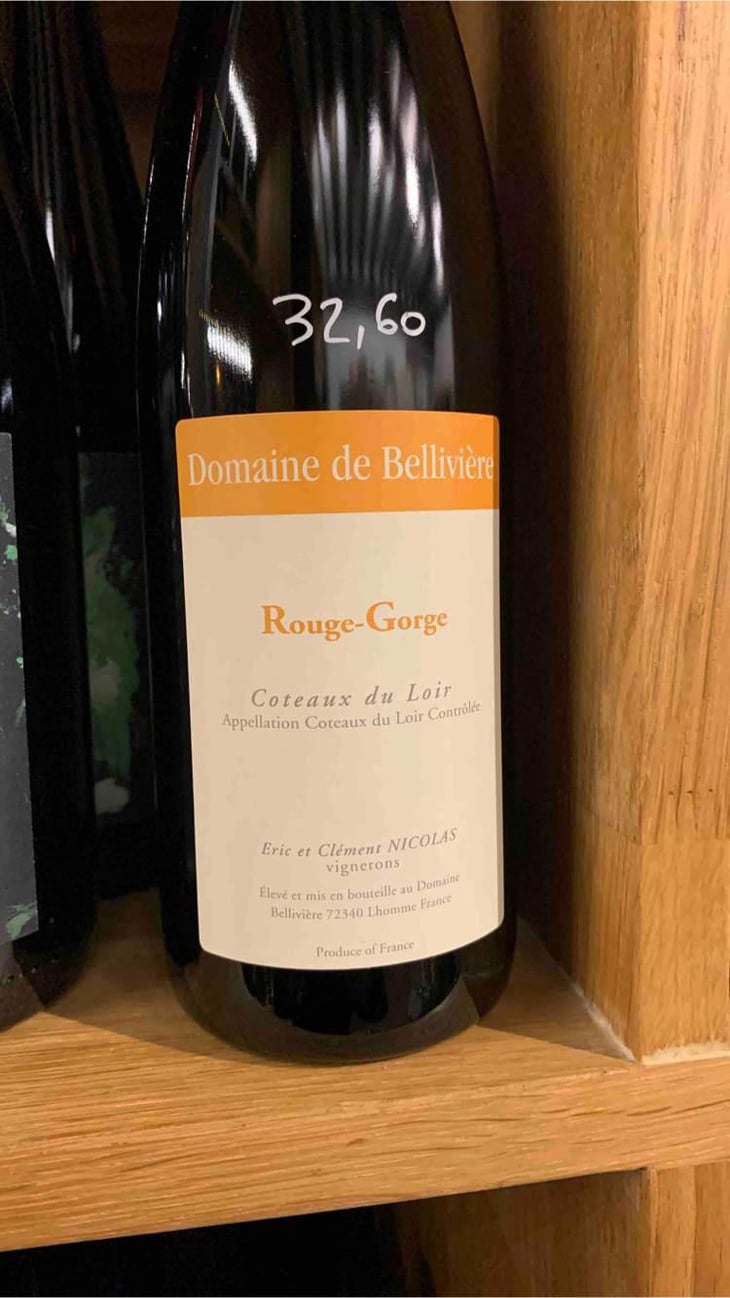 Rouge-Gorge - Domaine de Bellivière - Clement et Laure Anne Nicolas 