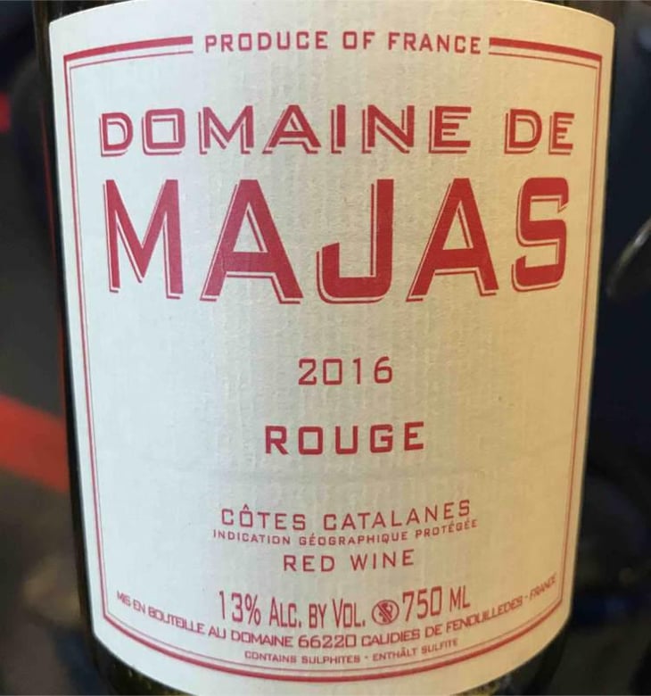 Rouge - Domaine de Majas - Agnès & Alain Carrère 