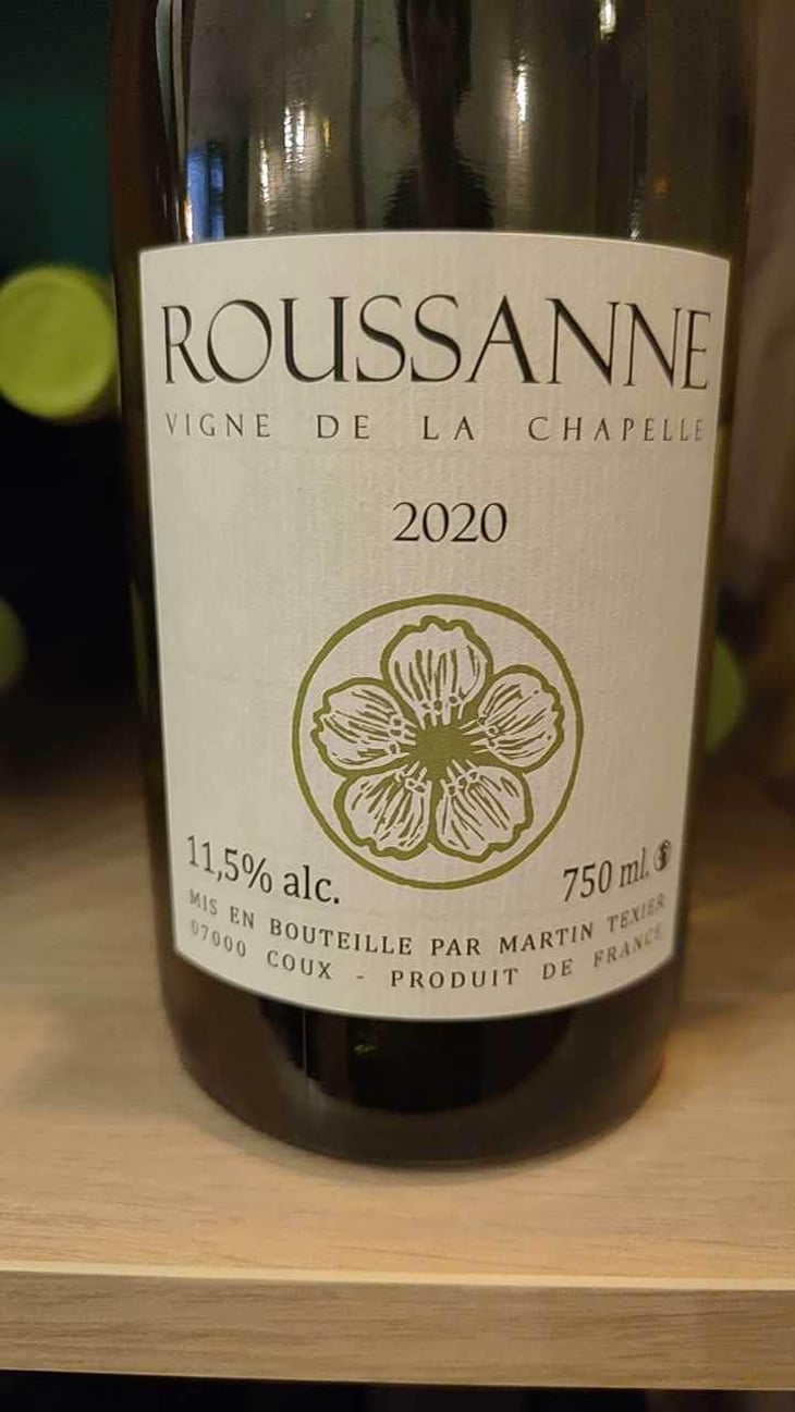 Roussanne, Vigne De La Chapelle - Martin Texier - Martin Texier 