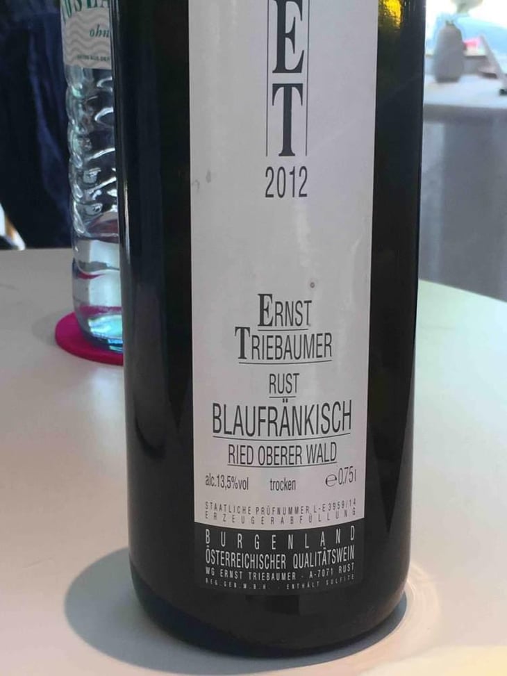 Rust Ried Oberer Wald Trocken - Austrian Blaufränkisch - Ernst Triebaumer 