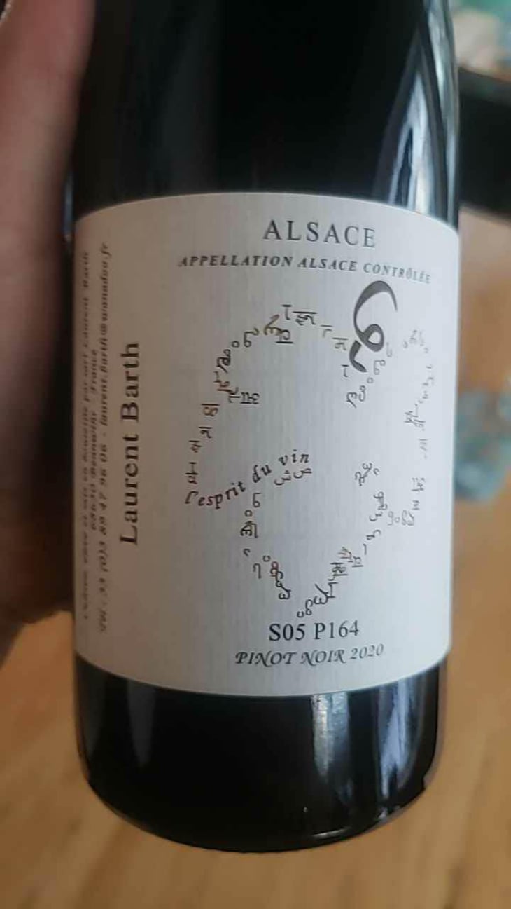 S05P164 Pinot Noir - Laurent Barth - Laurent Barth -2020