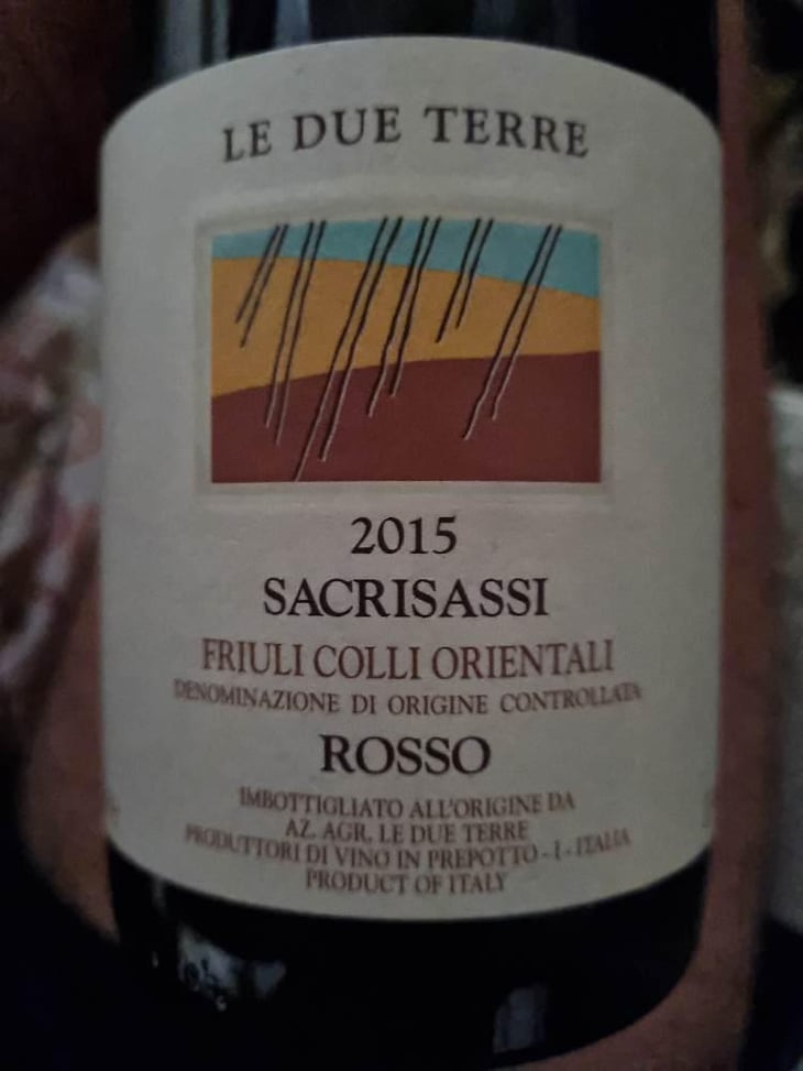 Sacrisassi rosso - Le Due Terre - Silvana Forte, Flavio e Cora Basilicata -2018