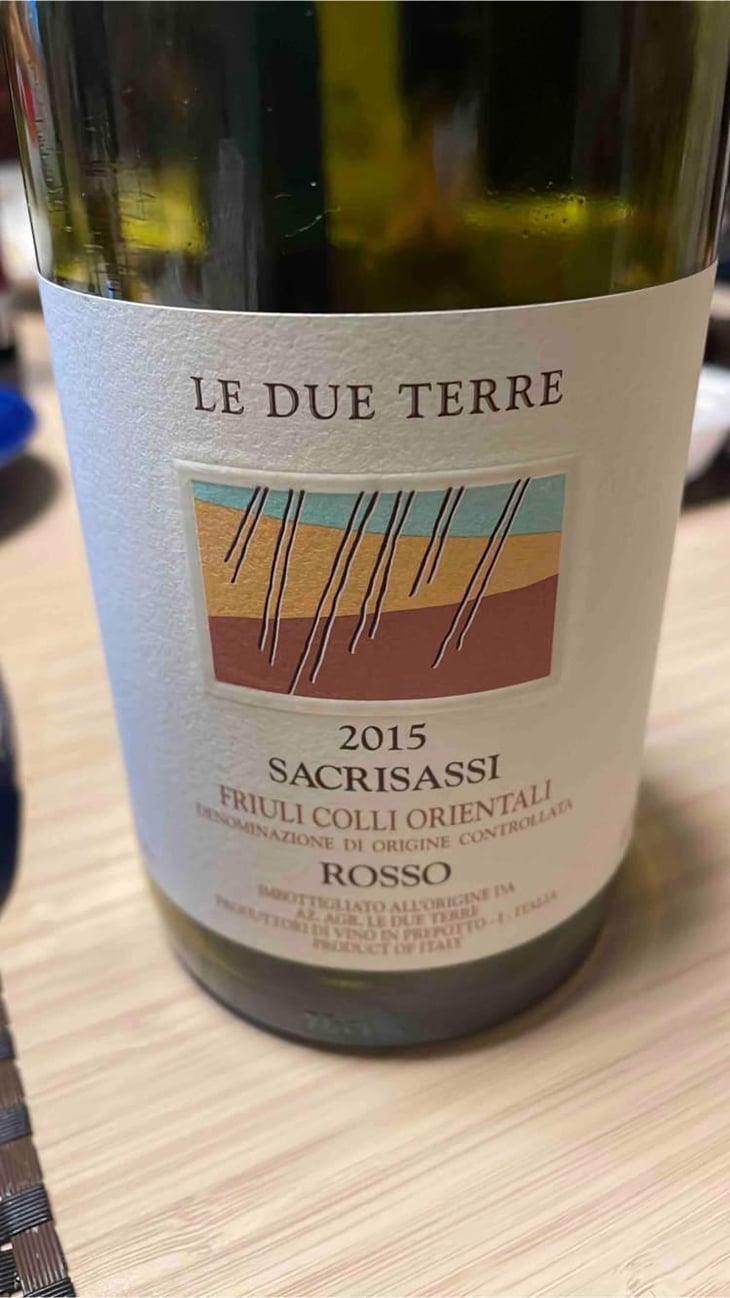 Sacrisassi rosso - Le Due Terre - Silvana Forte, Flavio e Cora Basilicata -2018
