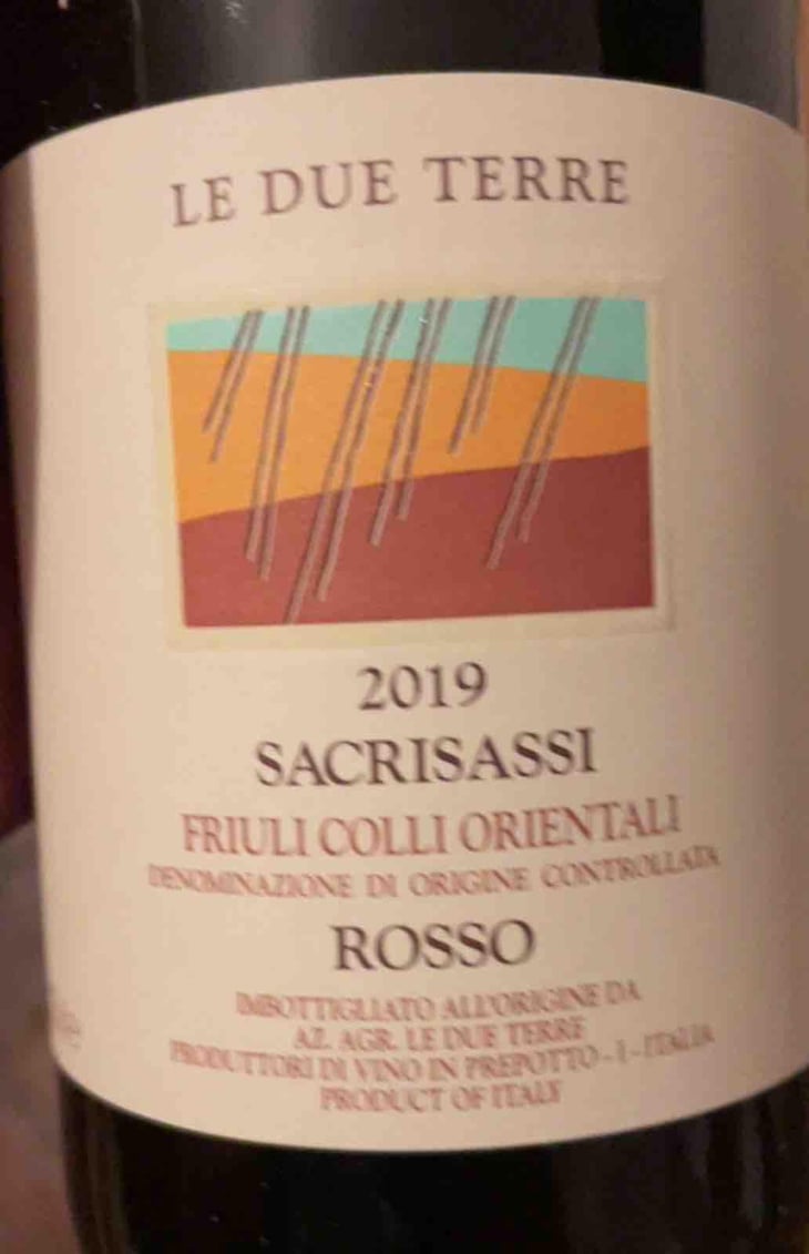 Sacrisassi rosso - Le Due Terre - Silvana Forte, Flavio e Cora Basilicata -2018