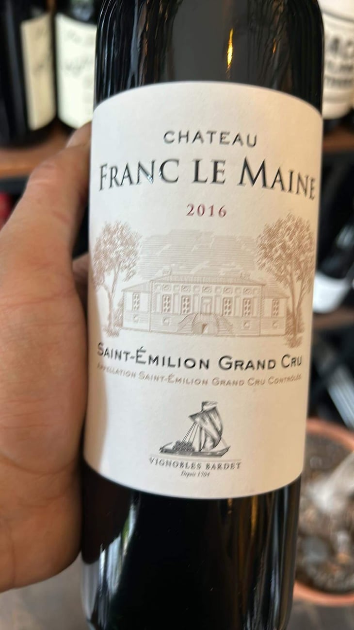Saint-emilion Grand Cru - Chateau Franc Le Maine , Vignobles Bardet - Philippe Bardet -2016