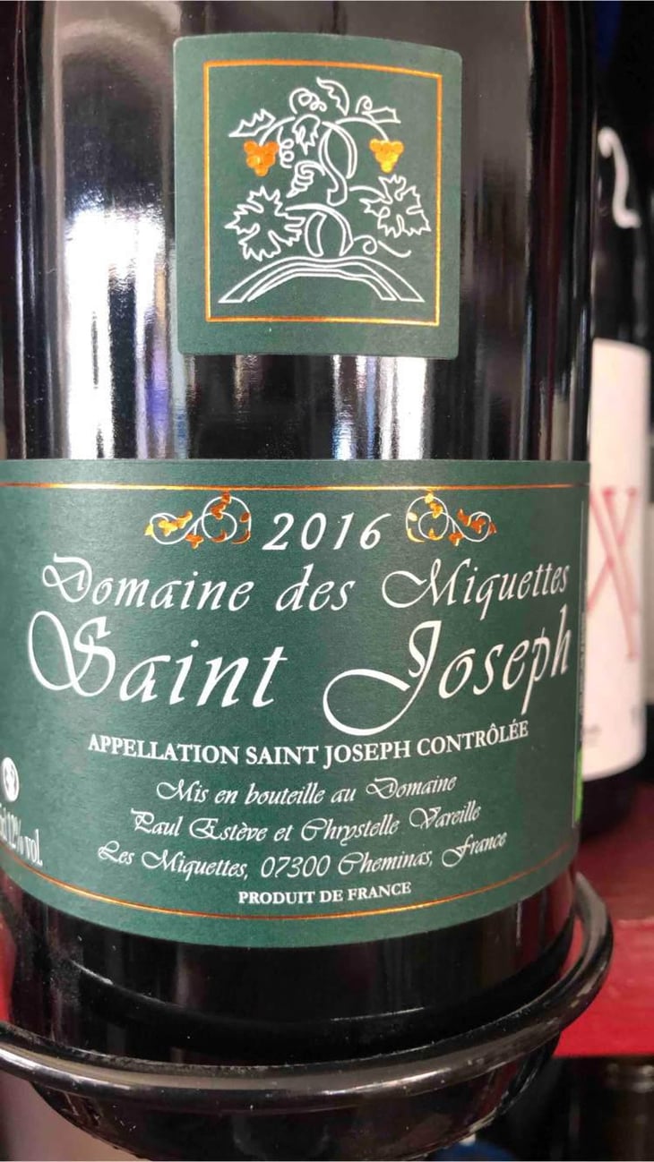 Saint-Joseph "2 ans en Amphore" - (Green Label) - Domaine des Miquettes - Chrystelle Vareille & Paul Estève 