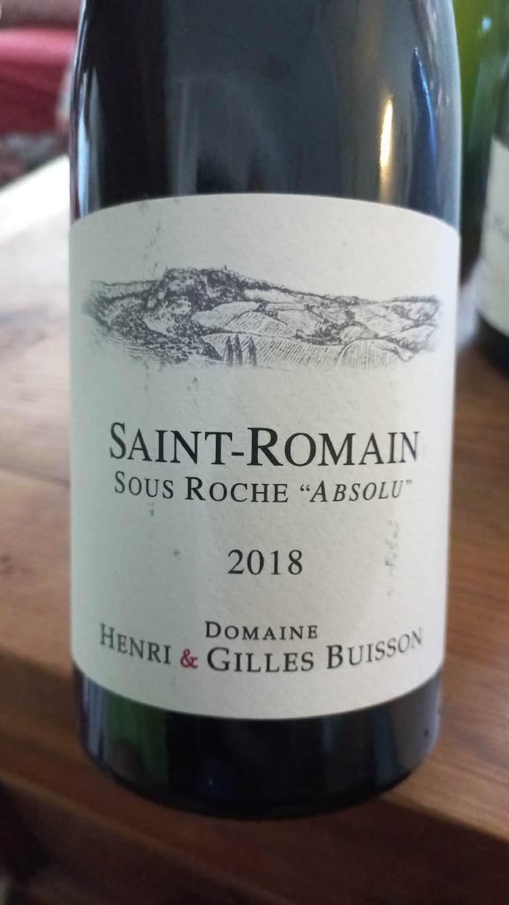 Saint-Romain Sous Roche "Absolu" - Henry & Gilles Buisson - Buisson Family -2018
