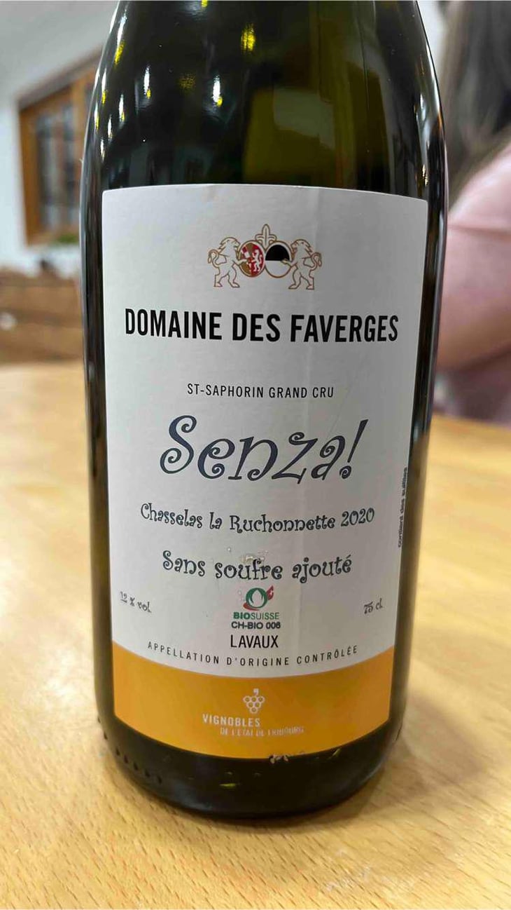Saint-Saphorin - "Senza" - Domaine des Faverges - Gerald Vallélian 