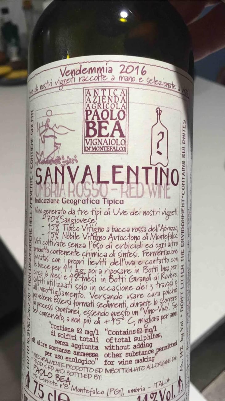 San Valentino - Antica Azienda Agricola Paolo Bea - Giampiero Bea -2017