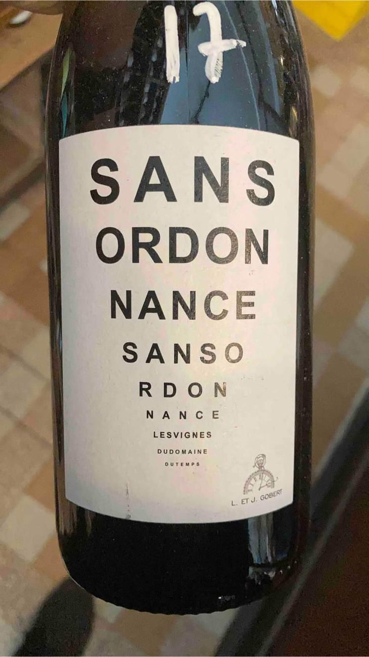 Sans Ordonance (rouge) - Domaine Du Temps - Lauranne Plegat & Jeremy Gobert 