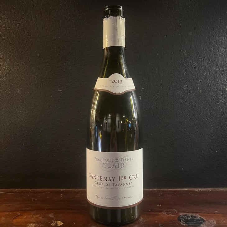 Santenay 1er Cru Close de Tavannes - Domaine Clair - Francoise & Denis Clair - Francois et Jean-Baptiste Clair -2018