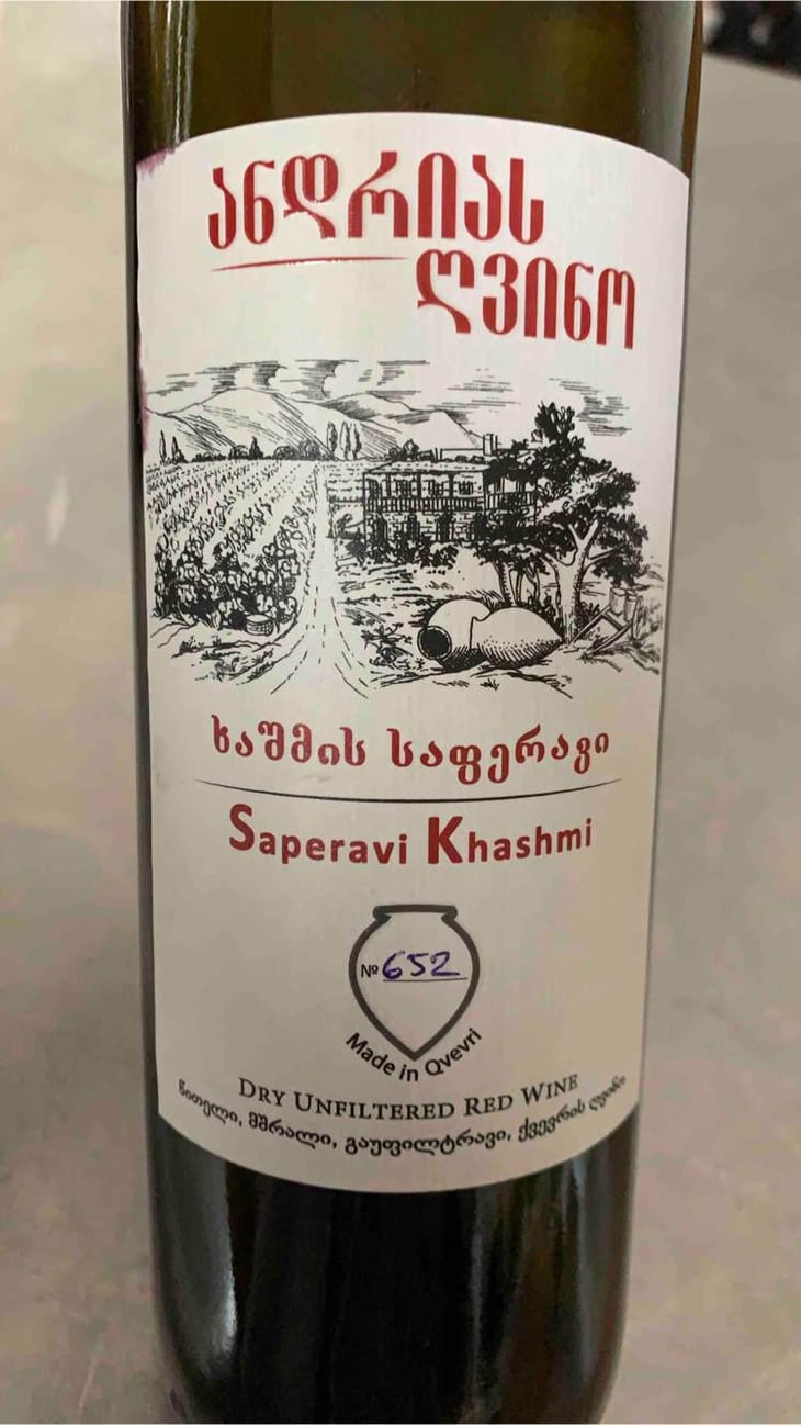 Saperavi Kashmi - Andria's Gvino - Chateau Khashmi - George Wolski 