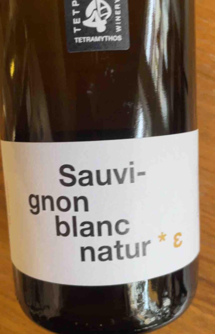 Sauvignon Blanc Natur - Tetramythos Winery - Τετράμυθος - Panos Papayiannopoulos, Aristos Spanos, Eustatius Spanos 