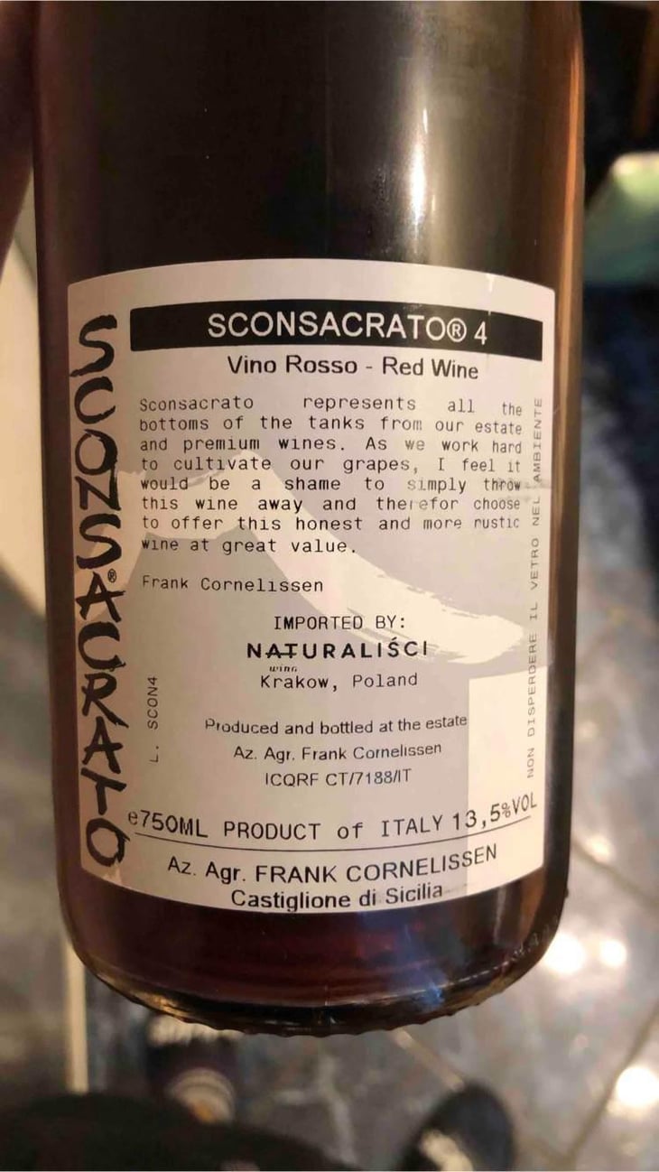 Sconsacrato - Azienda Agricola Frank Cornelissen - Frank Cornelissen 