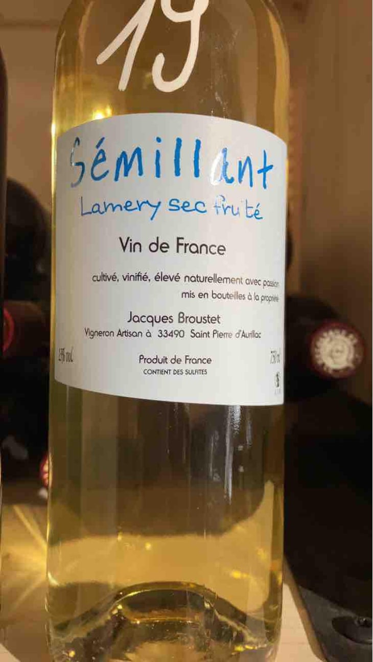 Sémillant - Château Lamery - Jacques Broustet 