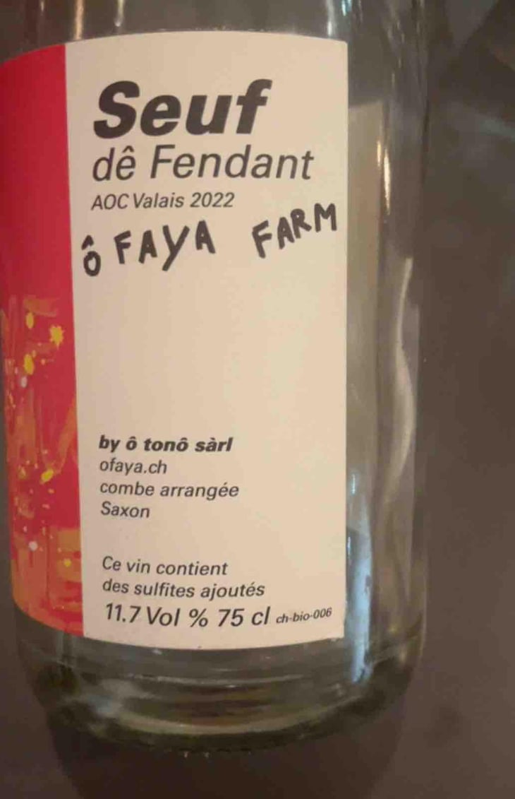 Seuf de Fendant - Ô Fâya Farm - Ilona Hunkeler, Alain Bizard & Denis Sauthier 