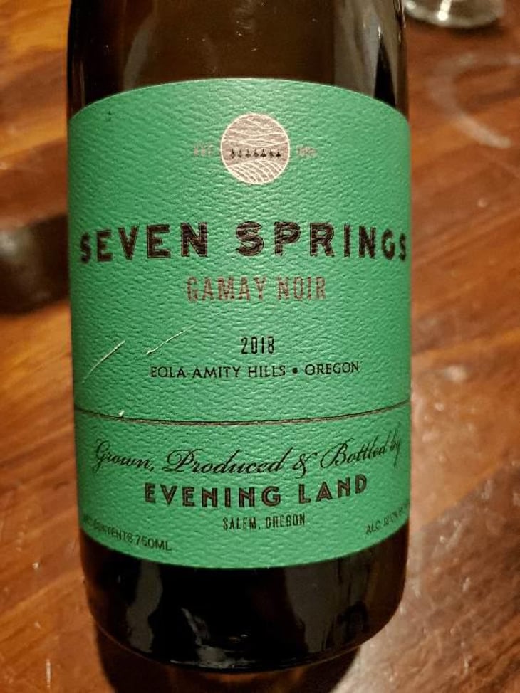 Seven Springs Gamay Noir - Evening Land Vineyards - Rajat Parr & Sashi Moorman 