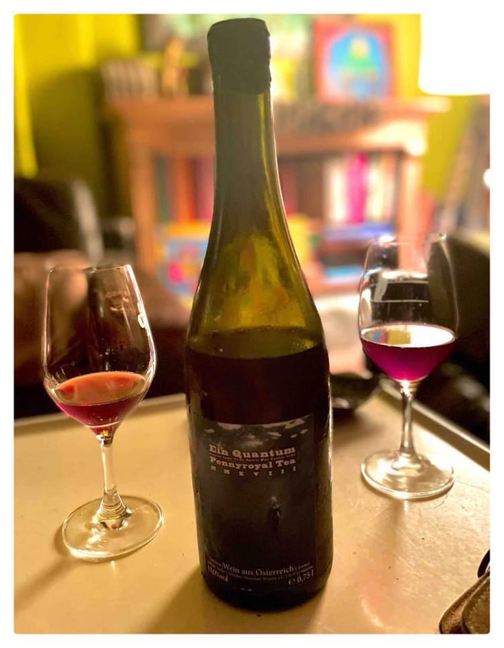 Smells like Teen Spirit but tastes like Penny royal tea Red - Quantum Winery - Florian Schuhmann-Irschik 
