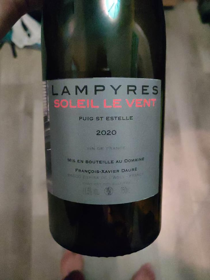 Soleil Le Vent - Domaine Lampyres - François-Xavier Dauré 
