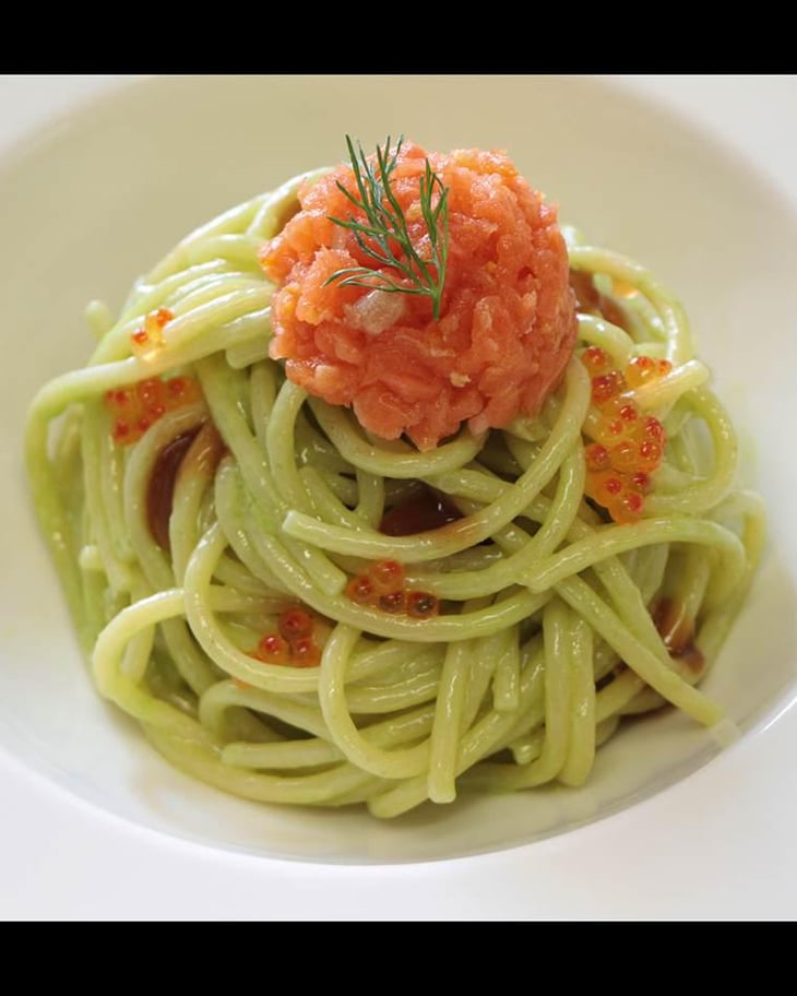 Spaghetti Con Battuto Di Trota Salmonata - TAVERNA DELLA LANA - 556743