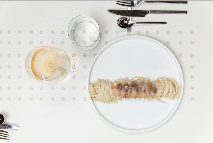 Spaghettoni Al Cocco E Burro Acido Con Aringa Affumicata - Laboratorio - 783746