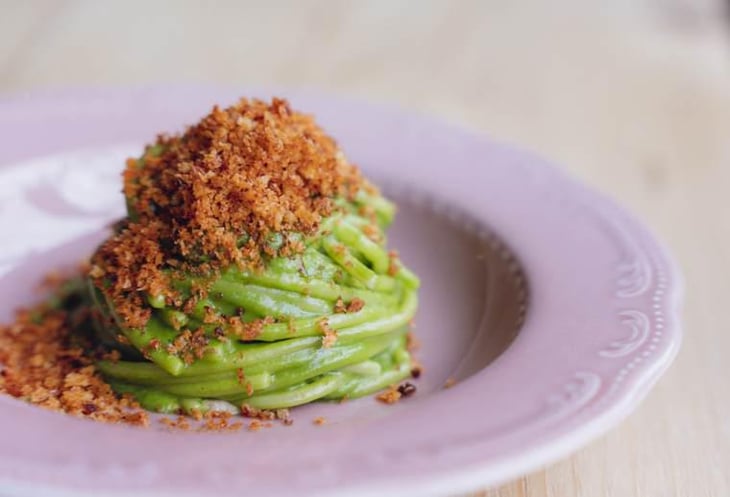 Spago Cime Di Rapa, Crema Al Limone, Acciughe - Felter alle rose - 576560