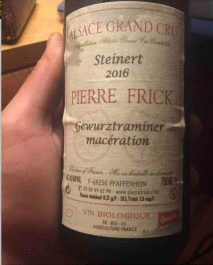 Steinert Riesling - Domaine Pierre Frick - Jean-Pierre, Chantal et Thomas Frick 