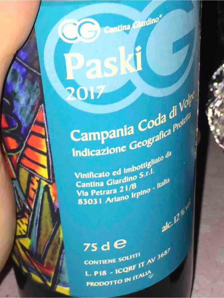 Paski - Cantina Giardino - Antonio Di Gruttola & Daniela De Gruttola 
