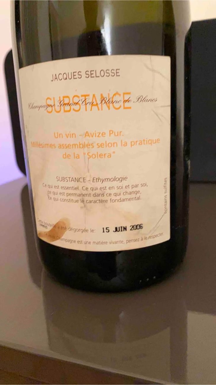 Substance - Champagne Jacques Selosse - Anselme Selosse 