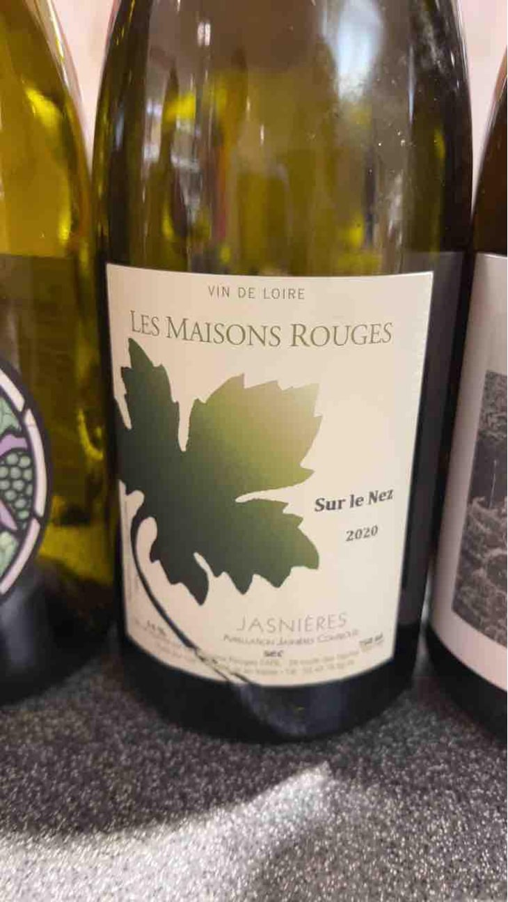 Jasnières Sur le nez - Les Maisons Rouges - Julien Peltier, Elisabeth et Benoît Jardin -2022