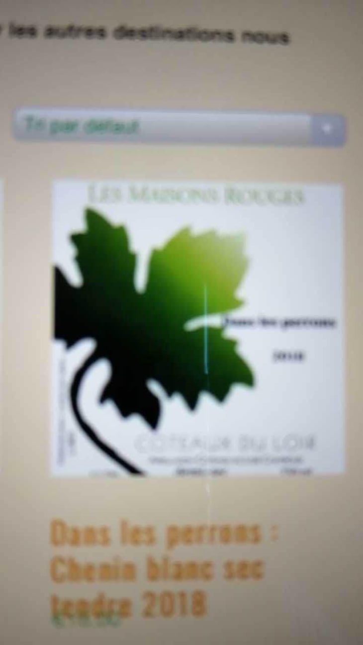 Jasnières Sur le nez - Les Maisons Rouges - Julien Peltier, Elisabeth et Benoît Jardin -2022