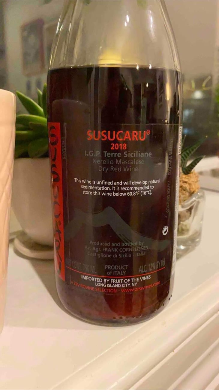 Susucaru Rosso - Azienda Agricola Frank Cornelissen - Frank Cornelissen 