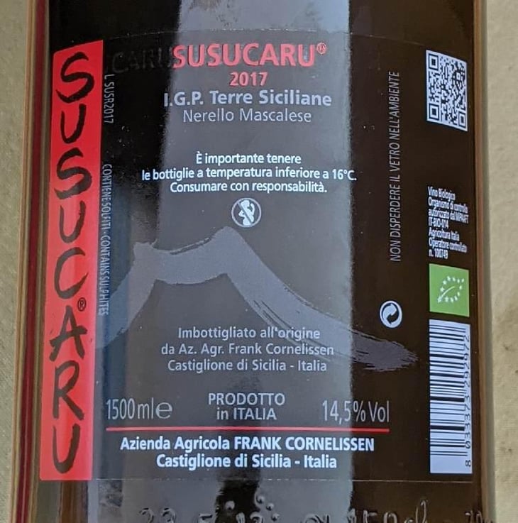 Susucaru Rosso - Azienda Agricola Frank Cornelissen - Frank Cornelissen 