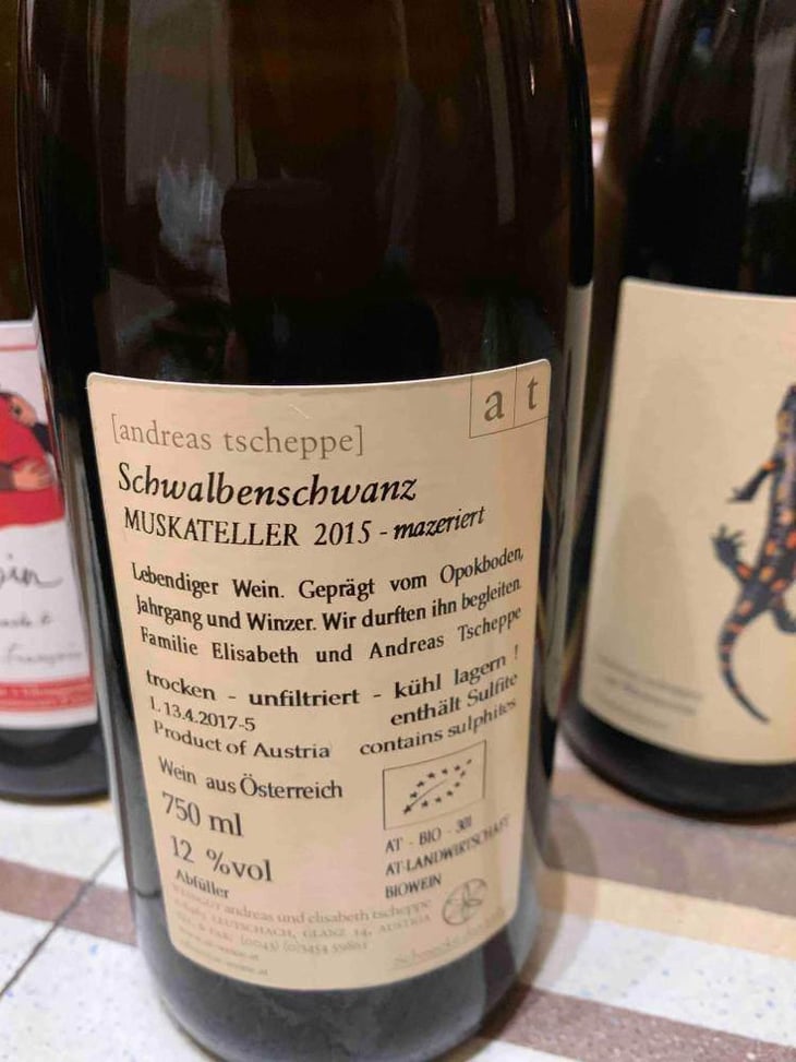 Schwalbenschwanz - Muskateller Maischevergoren - Weingut Andreas & Elisabeth Tscheppe - Andreas & Elisabeth Tscheppe 