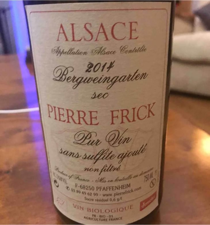 Bergweingarten Sylvaner - Domaine Pierre Frick - Jean-Pierre, Chantal et Thomas Frick 