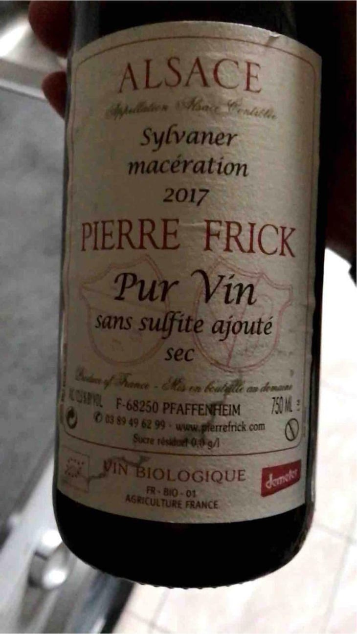 Sylvaner Macération - Domaine Pierre Frick - Jean-Pierre, Chantal et Thomas Frick 