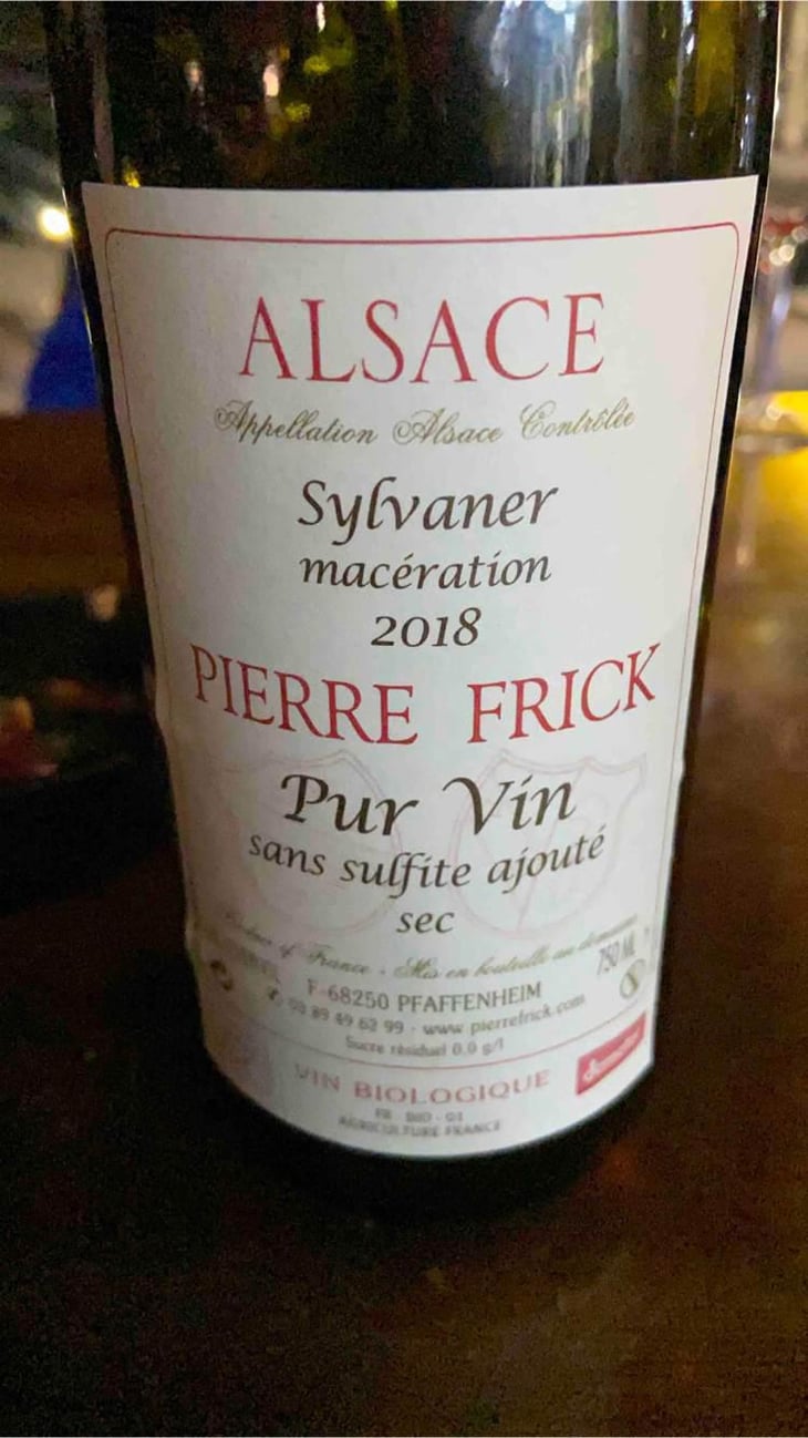 Sylvaner Macération - Domaine Pierre Frick - Jean-Pierre, Chantal et Thomas Frick 