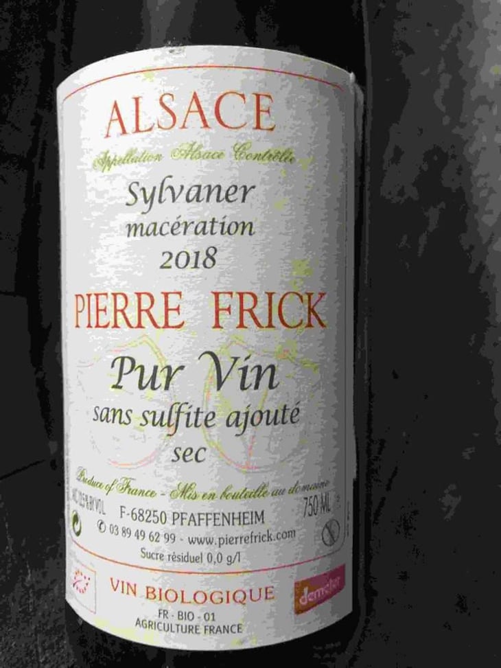 Sylvaner Macération - Domaine Pierre Frick - Jean-Pierre, Chantal et Thomas Frick 
