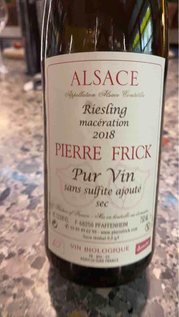 Sylvaner Macération - Domaine Pierre Frick - Jean-Pierre, Chantal et Thomas Frick 