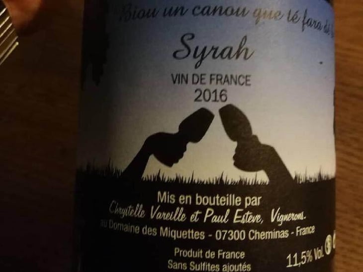 Syrah - Domaine des Miquettes - Chrystelle Vareille & Paul Estève 