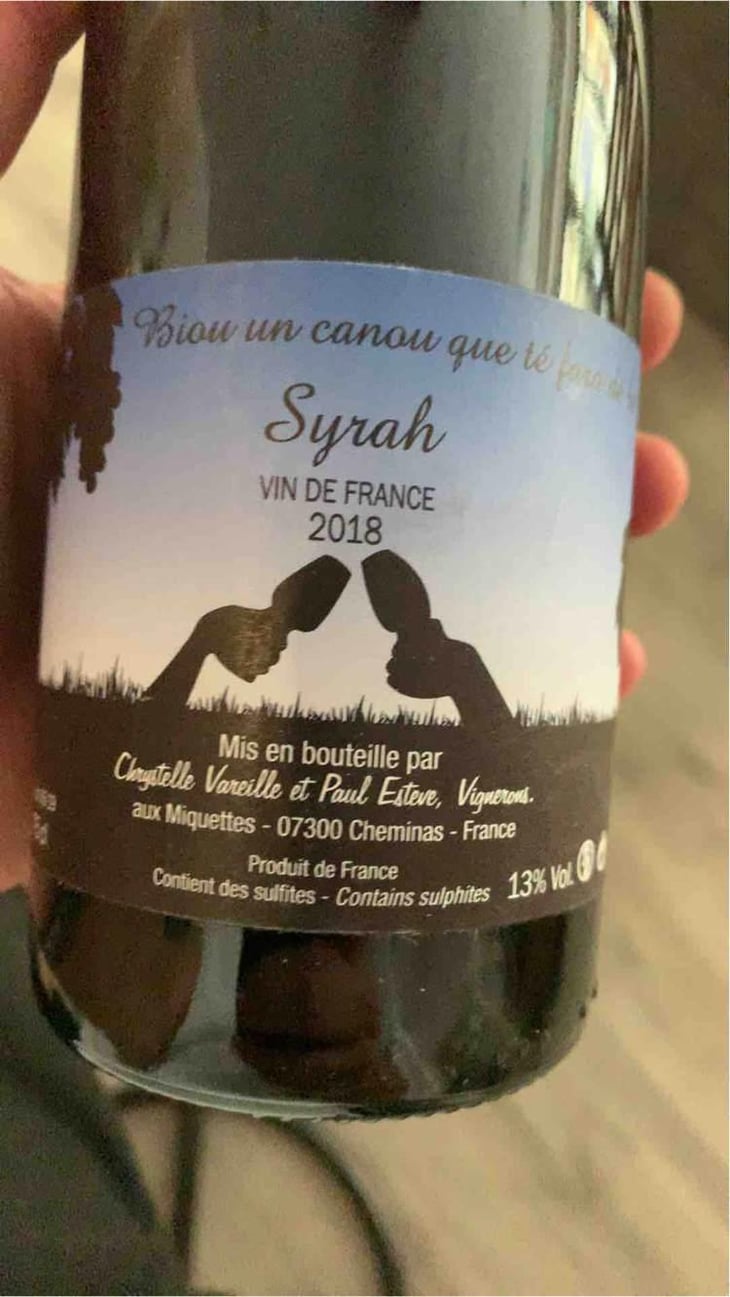 Syrah - Domaine des Miquettes - Chrystelle Vareille & Paul Estève 