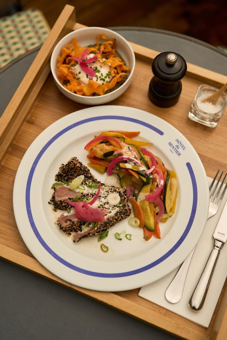 Tataki De Thon, Légumes Sautés - Restaurant Hôtel du Sentier - 775781